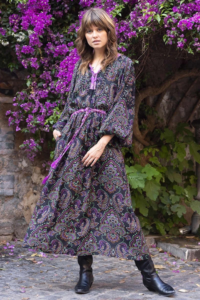 long sleeve bohemian long dress PAOLA  - Miss June