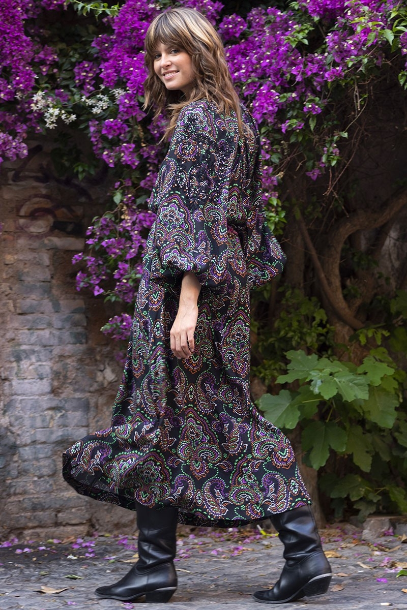 vestido largo bohemio manga larga PAOLA - Miss June