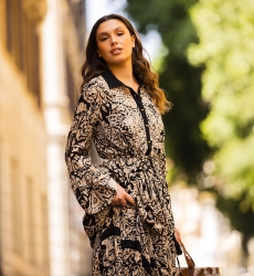 robe longue manche longue boheme chic ZELIE -Miss June