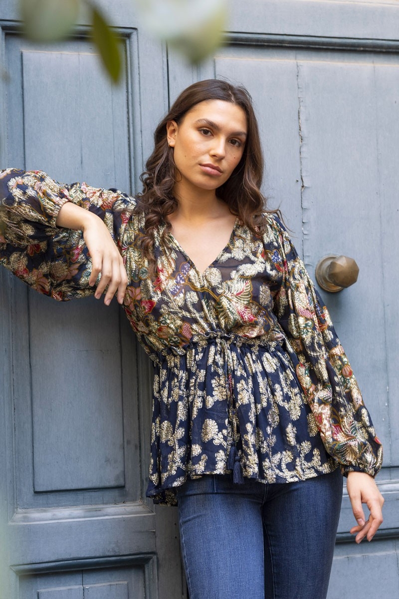 blouse manche longue fleurie LYAM - Miss June