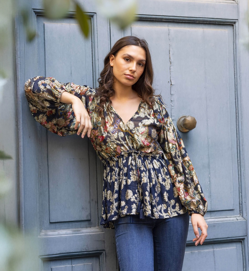 long sleeve floral blouse LYAM - Miss June