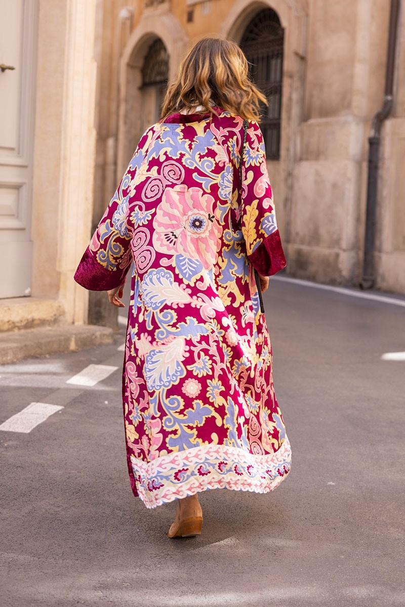kimono largo bohemio manga larga IVANA - Miss June