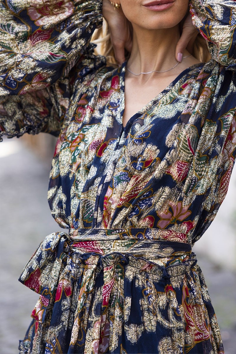 robe courte manche longue fleurie JULIETA - Miss June