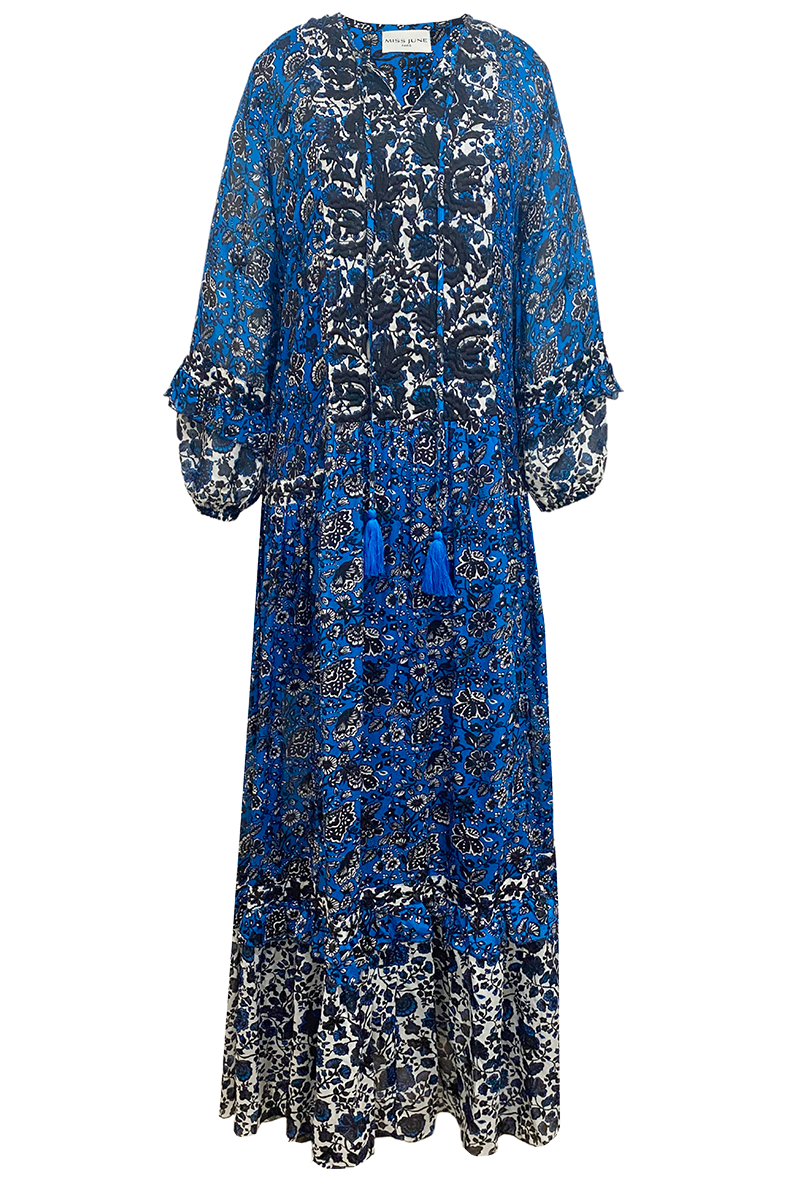 long sleeve floral long dress LUDOVICA - MISS JUNE