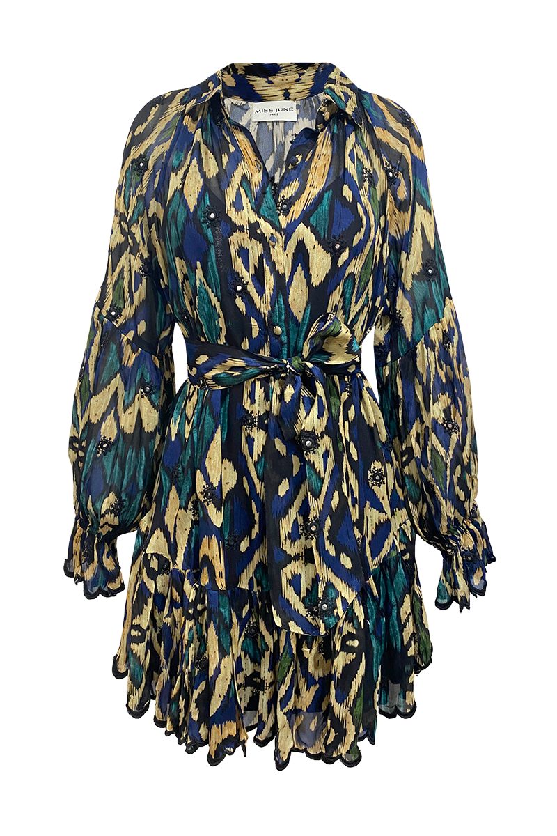 long sleeve bohemian short dress SORAYA - Miss June