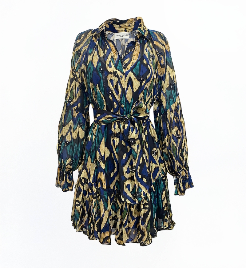 long sleeve bohemian short dress SORAYA - Miss June