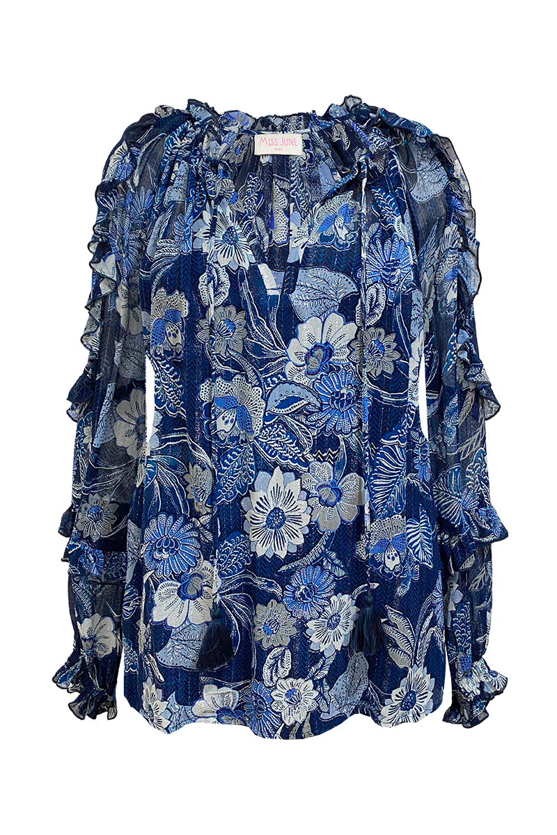 long sleeve floral blouse SILVIA - Miss June
