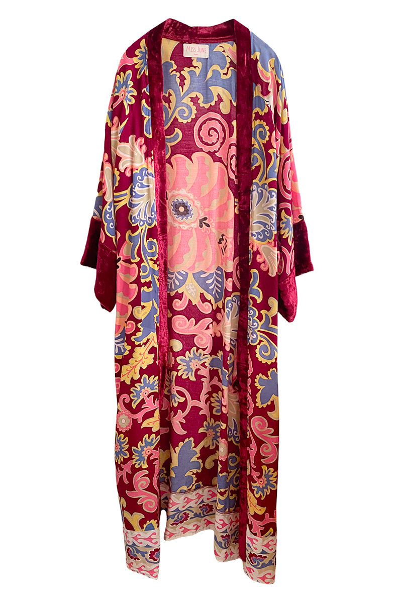 kimono largo bohemio manga larga IVANA - Miss June