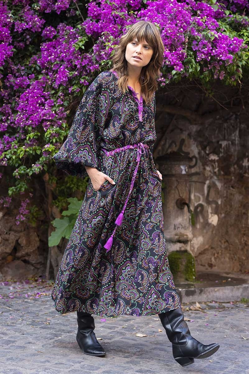 robe longue manche longue boheme PAOLA - Miss June