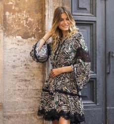 robe courte manche longue boheme chic AGATHA - Miss June