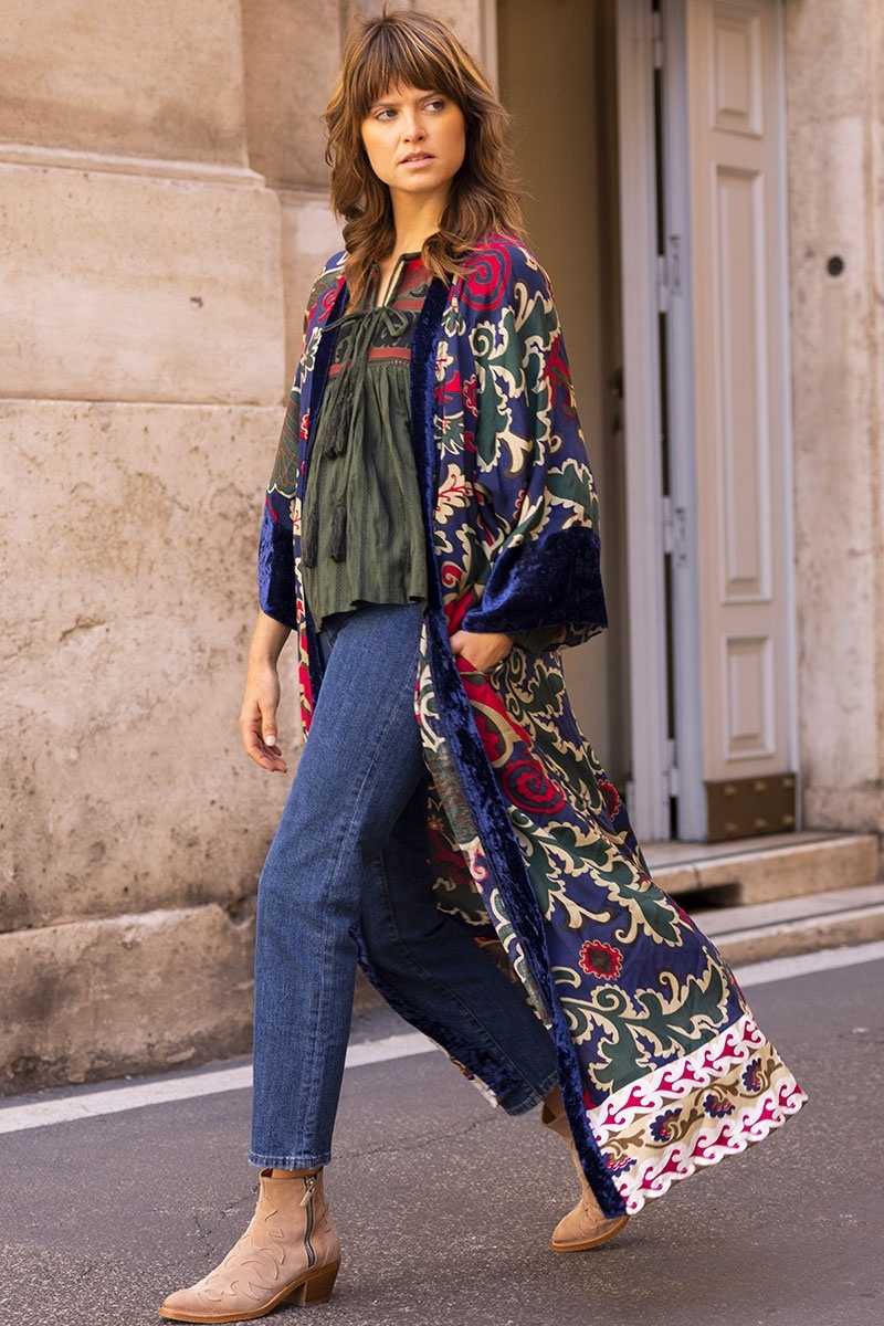 kimono largo bohemio manga larga IVANA - Miss June