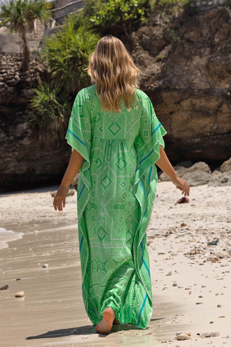 caftan largo bohemio manga corta SIERRANE - Miss June