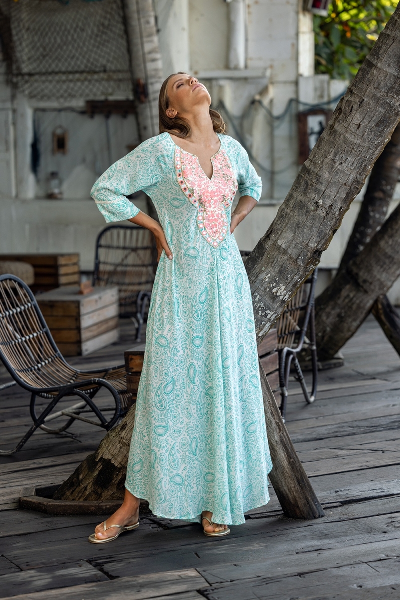 robe longue manche longue boheme NAOMI - Miss June