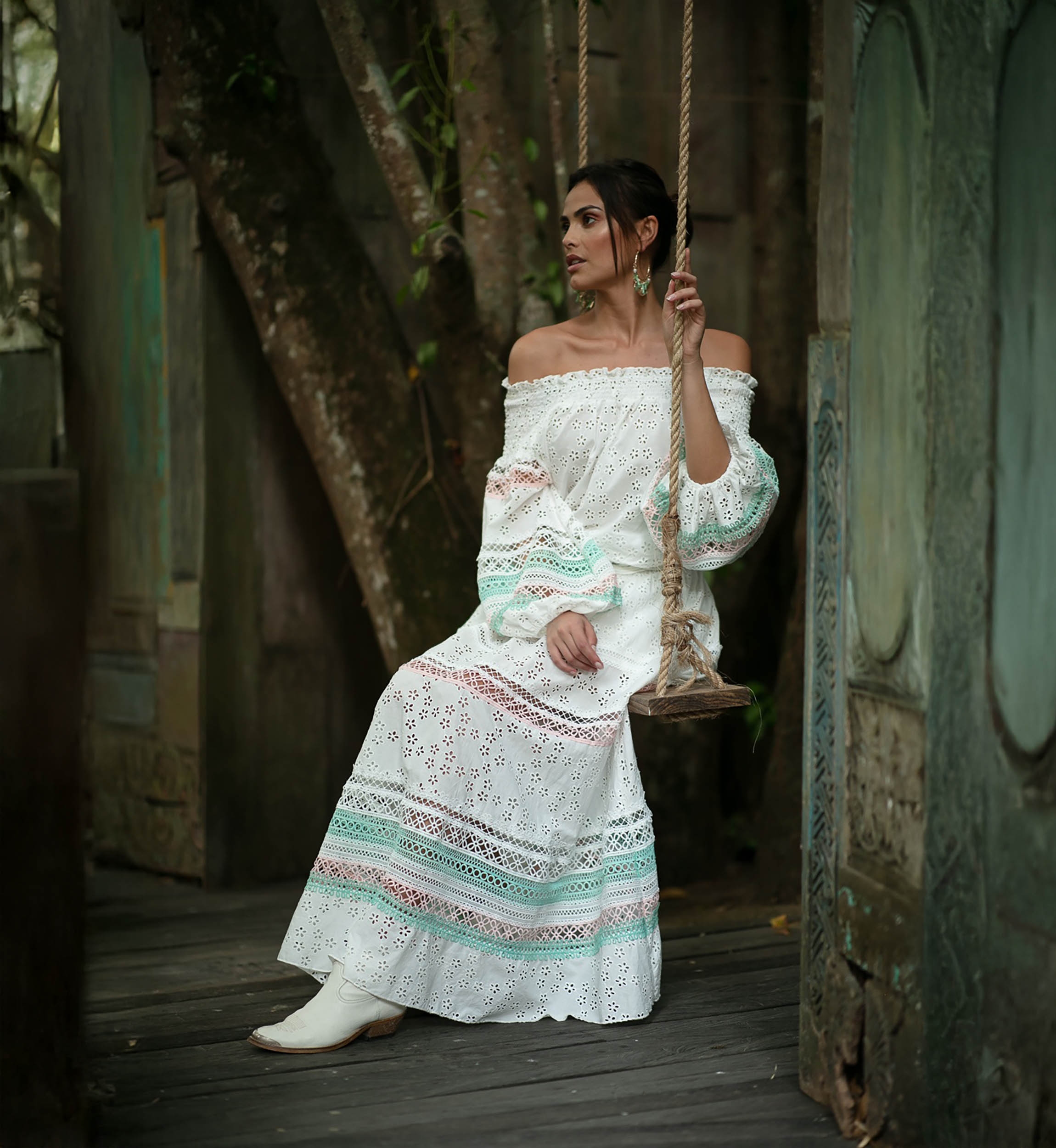 Miss June Paris — Plumeria Maxi Skirt