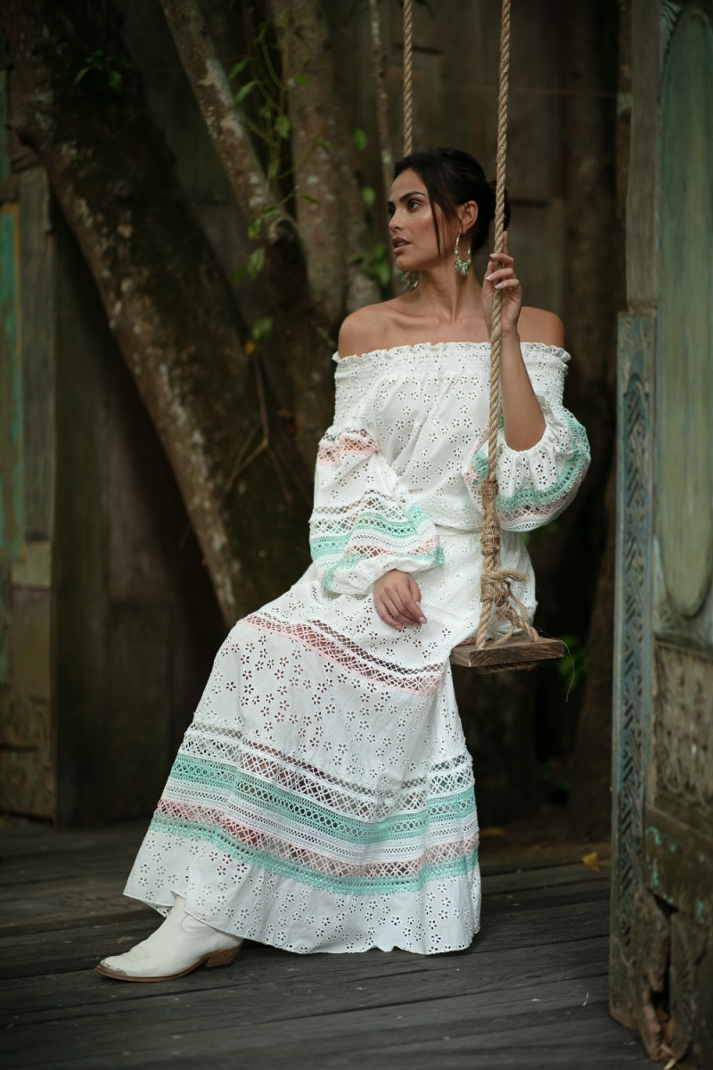 Miss June Paris — Saia Comprida Plumeria