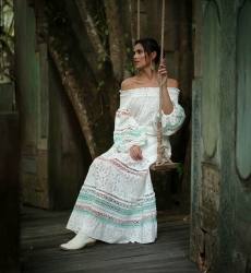 Miss June Paris — Plumeria Maxi Skirt
