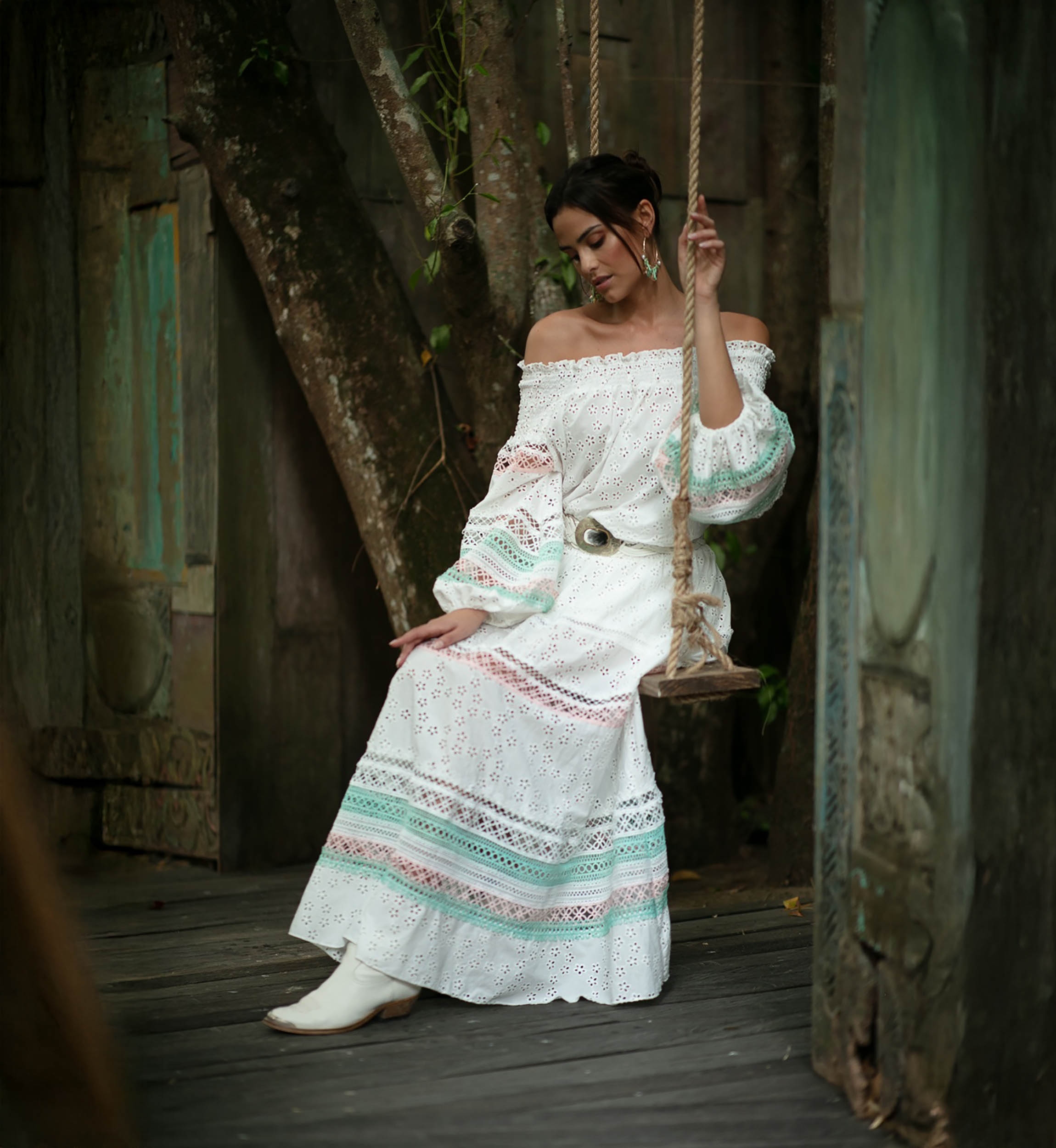 Miss June Paris — Plumeria Maxi Skirt
