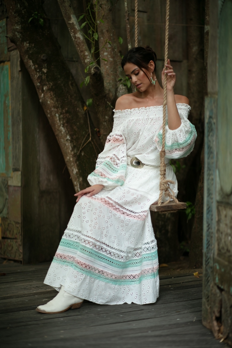 Miss June Paris — Saia Comprida Plumeria