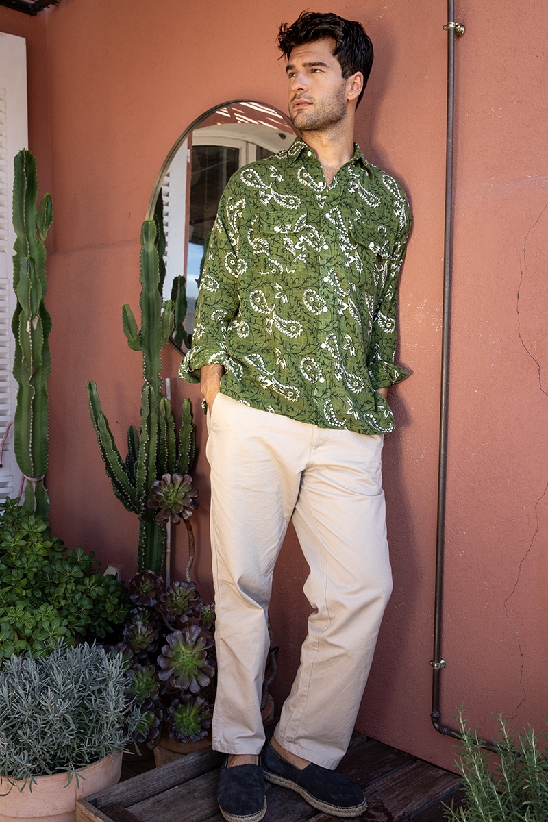 Camisa Medellin – caqui – mangas largas – colección Shay – Miss June Paris – 3