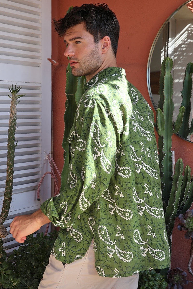 Camisa Medellin – cáqui – mangas longas – coleção Shay – Miss June Paris – 4