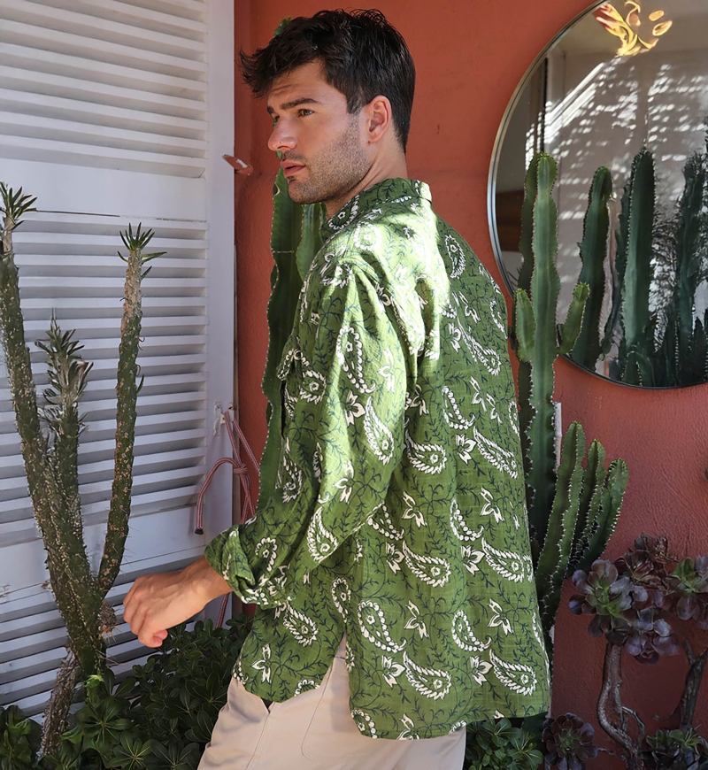 Camisa Medellin – cáqui – mangas longas – coleção Shay – Miss June Paris – 4