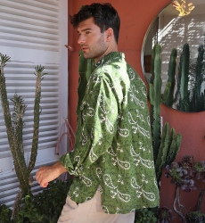 Shirt Medellin – khaki – long sleeves – Shay collection – Miss June Paris – 4