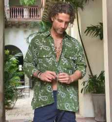 Camisa Medellin – cáqui – mangas longas – coleção Shay – Miss June Paris – 5