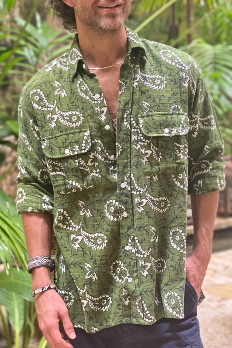 Camisa Medellin – caqui – mangas largas – colección Shay – Miss June Paris – 6