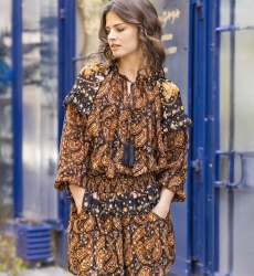 Regina blouse - paisley - flowing fabric - Miss June Paris - 4