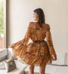 Vestido curto Magdalena - estilo boêmio feminino - Miss June Paris - 4