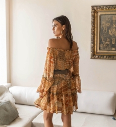 Magdalena short dress - feminine bohemian style - Miss June Paris - 5