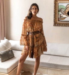 Vestido curto Magdalena - estilo boêmio feminino - Miss June Paris - 2