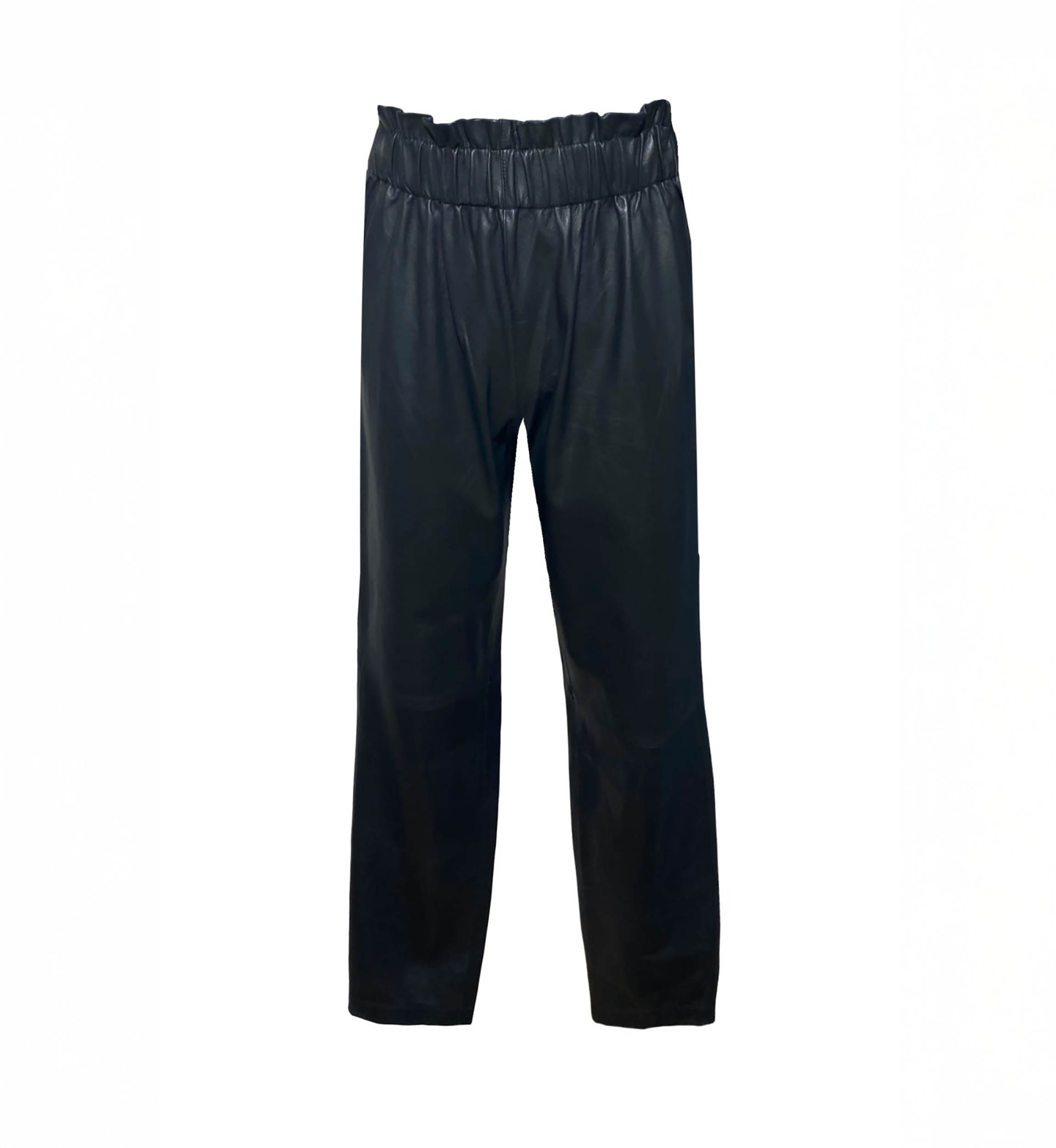 Pantalones cuero Maya - pantalones mujer chic - negro - Miss June Paris - 3