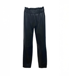 Pantalones cuero Maya - pantalones mujer chic - negro - Miss June Paris - 3