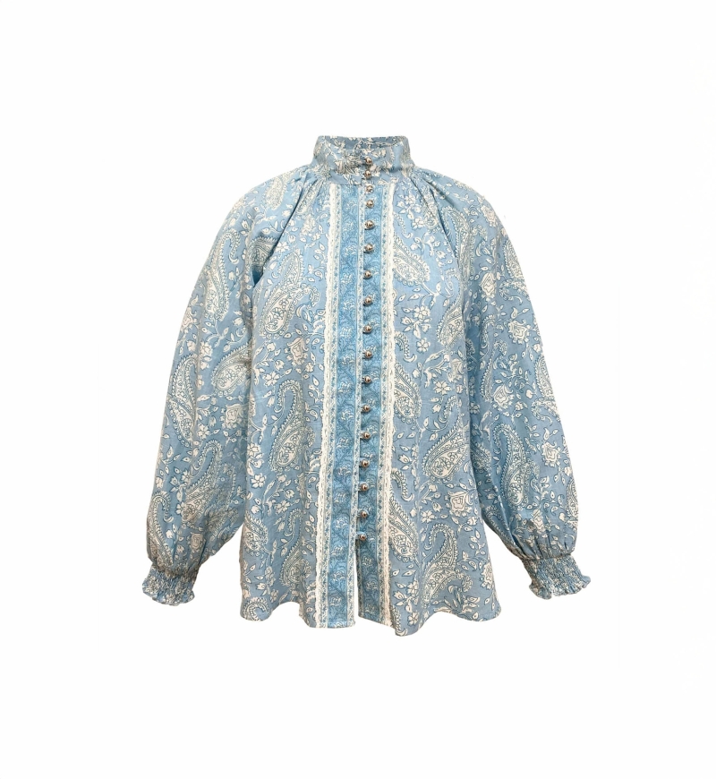 Victoire Women's Shirt - paisley - 100% cotton - Miss June Paris - 6