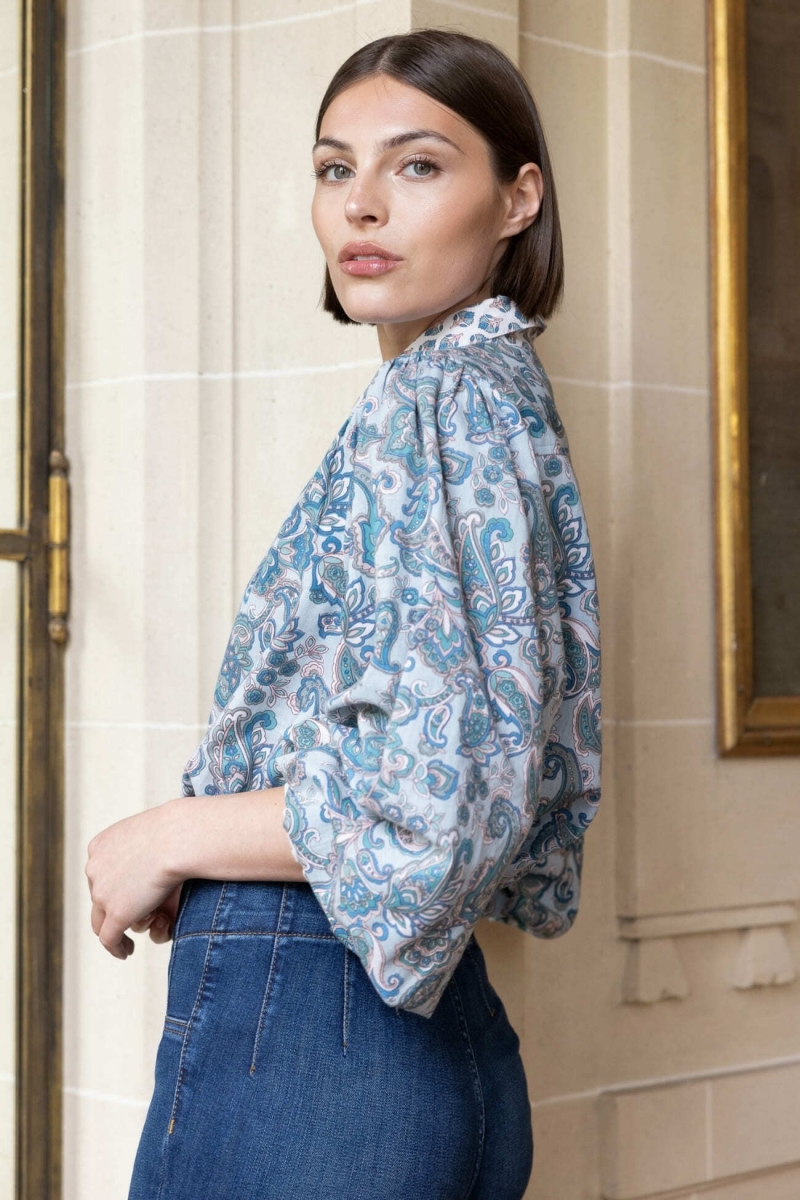 Alizee women's shirt - paisley pattern - Miss June Paris - 1