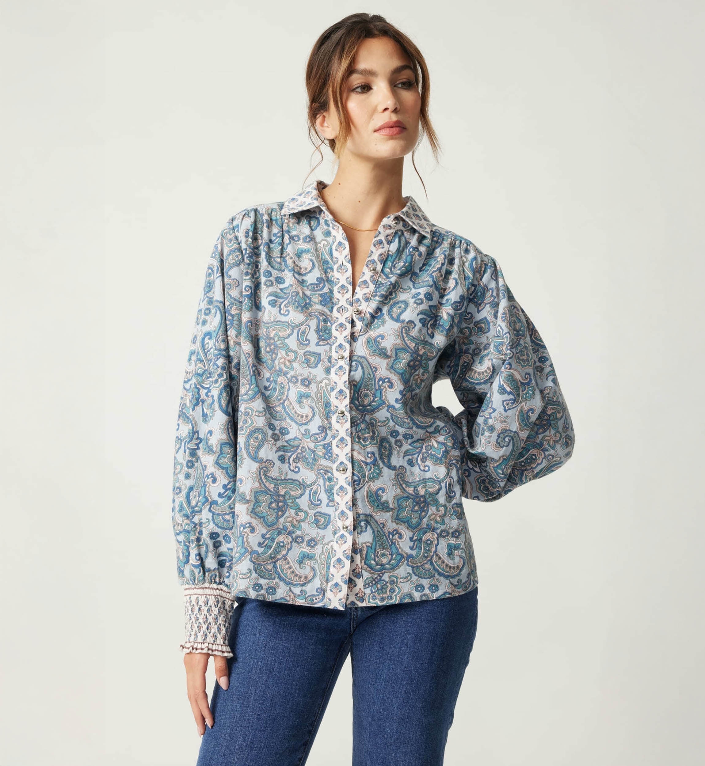 Camisa feminina Alizee - estampada - Miss June Paris - 3