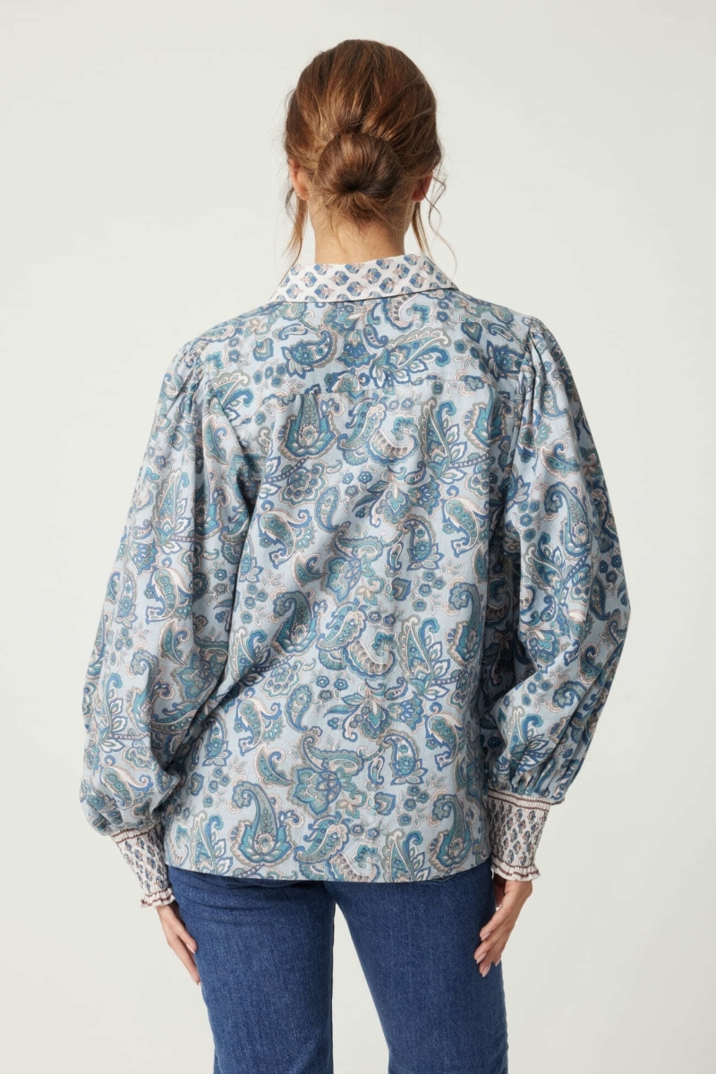 Alizee women's shirt - paisley pattern - Miss June Paris - 4