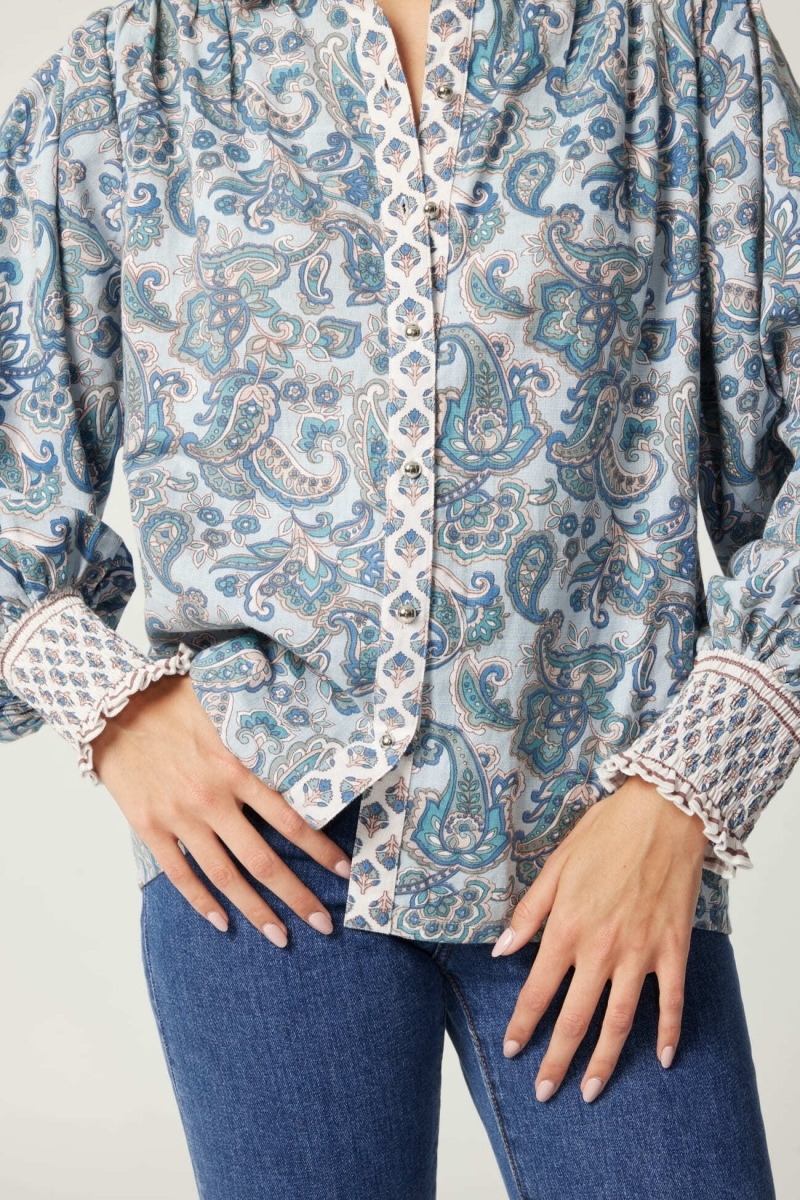 Alizee women's shirt - paisley pattern - Miss June Paris - 5