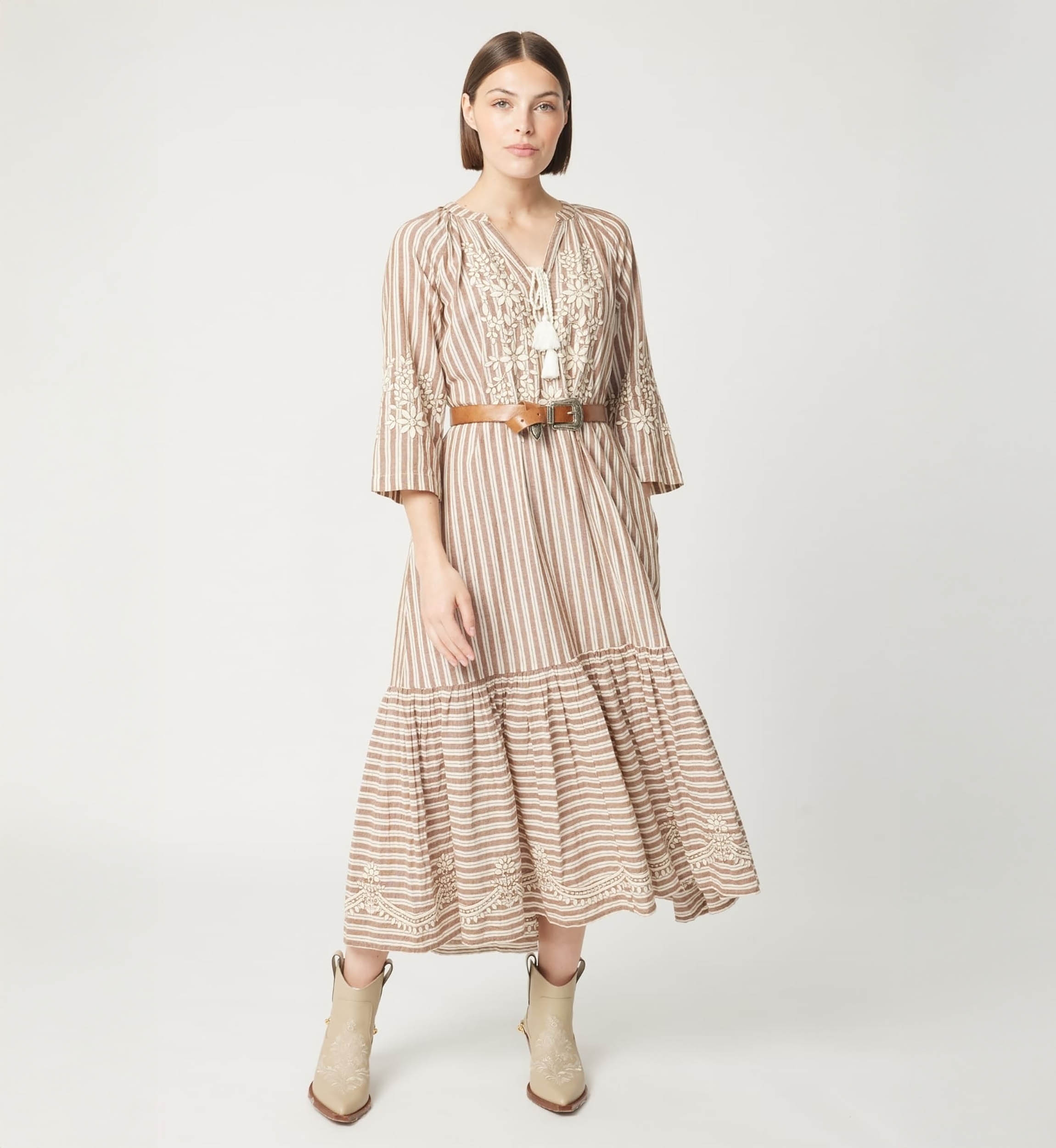 Solene long dress - loose fit - 100% cotton - Miss June Paris - 3