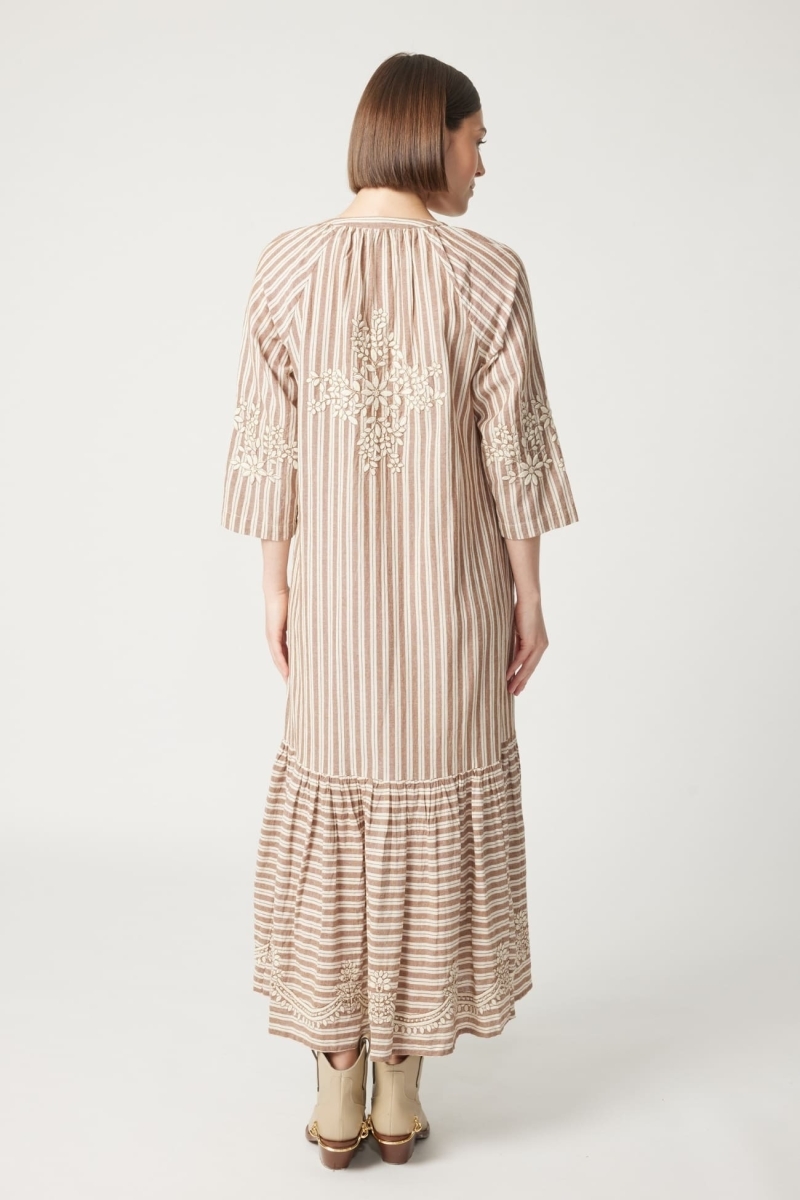 Solene maxi vestido - corte holgado - 100% algodón - Miss June Paris - 4