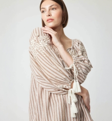 Axelle blouse - adorned with pompoms - cotton - Miss June Paris - 5