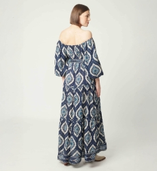 Lucille long dress - embroidered and flowing - Miss June Paris - 3
