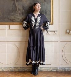 Vestido longo Louison - preto - Miss June Paris - 1