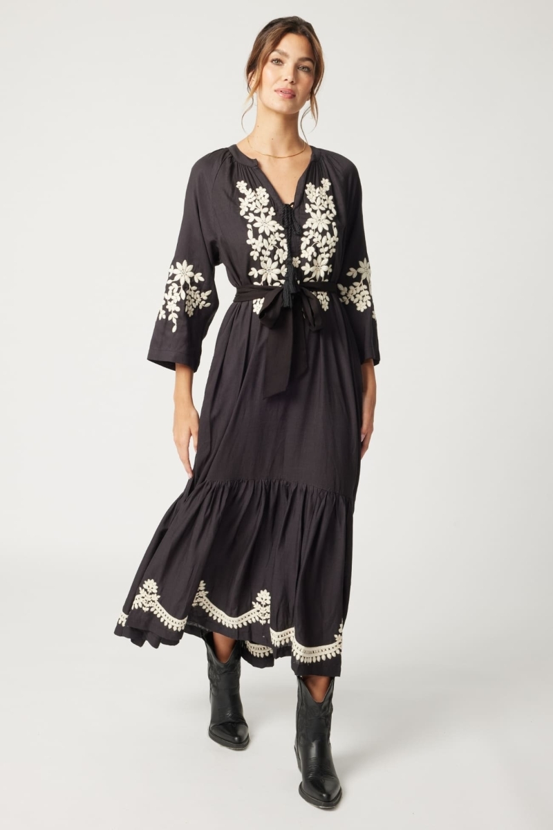 Louison long dress - black color - Miss June Paris - 3