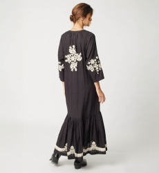 Vestido longo Louison - preto - Miss June Paris - 4