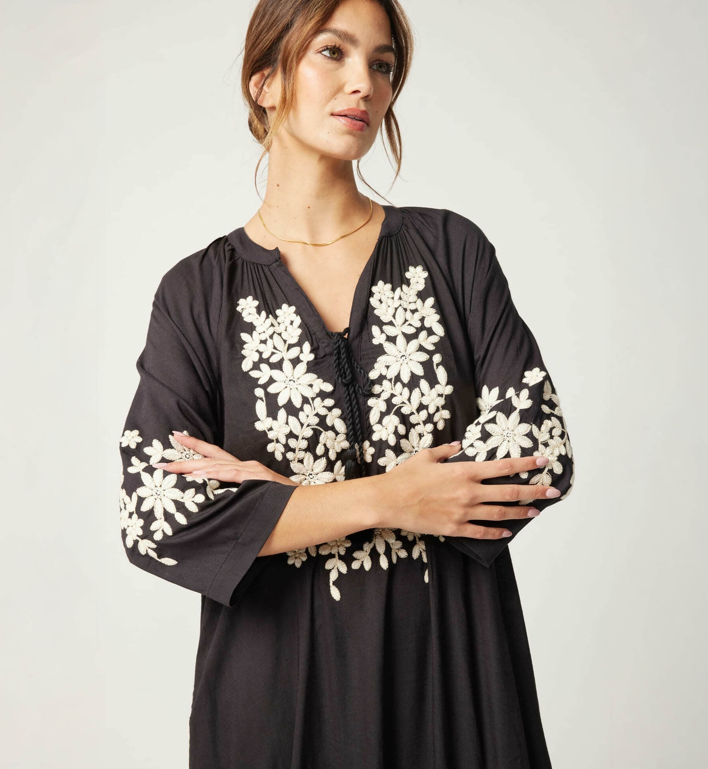 Vestido longo Louison - preto - Miss June Paris - 5