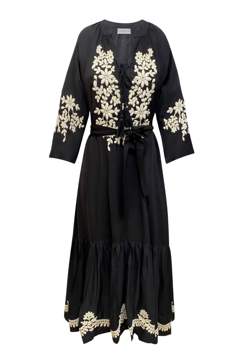 Louison long dress - black color - Miss June Paris - 6