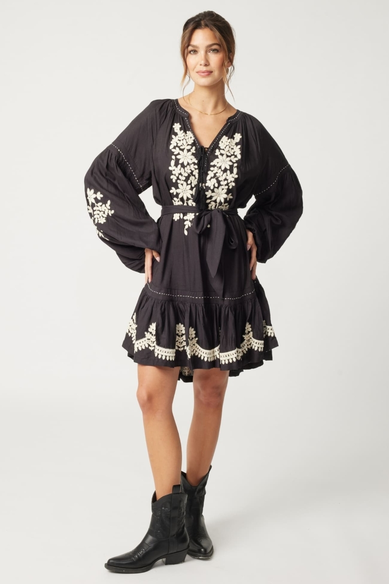 Vestido corto negro Anouk - Miss June Paris - 1