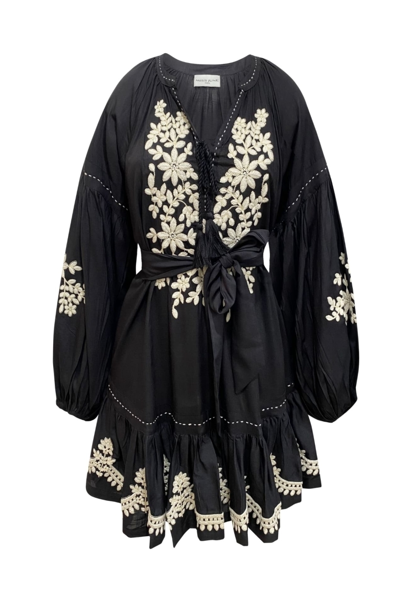 Vestido preto curto Anouk - Miss June Paris - 6